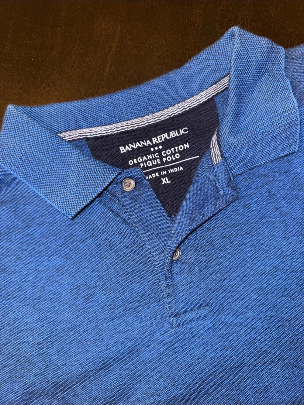 Banana Republic Men's Heather Royal Blue Polo
